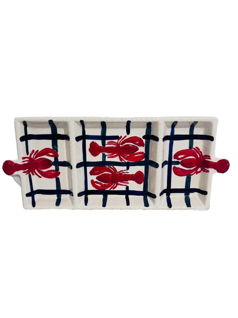 Lobster A Go-Go Divided Serving Dish Sweet Olive Designs Lisa Levy Platter Tray